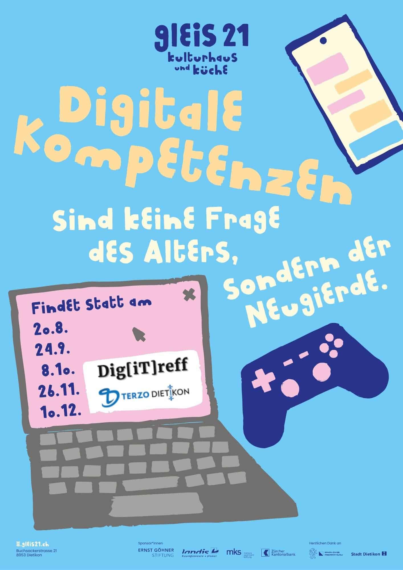 Digitale Kompetenzen bei Gleis21 Kulturhaus in Dietikon.